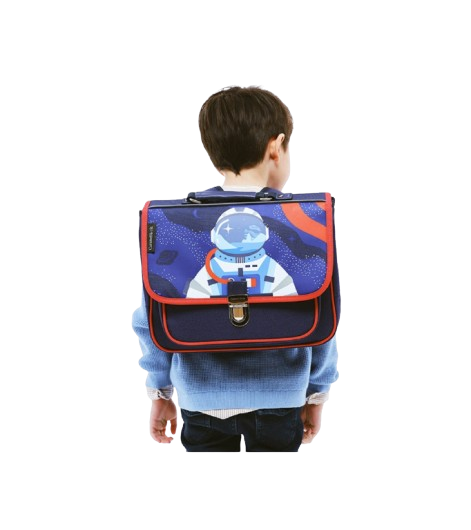 Happy kid with bag